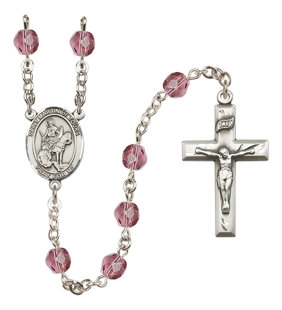 Saint Martin Of Tours R6000-8200 6mm Rosary Amethyst 190$